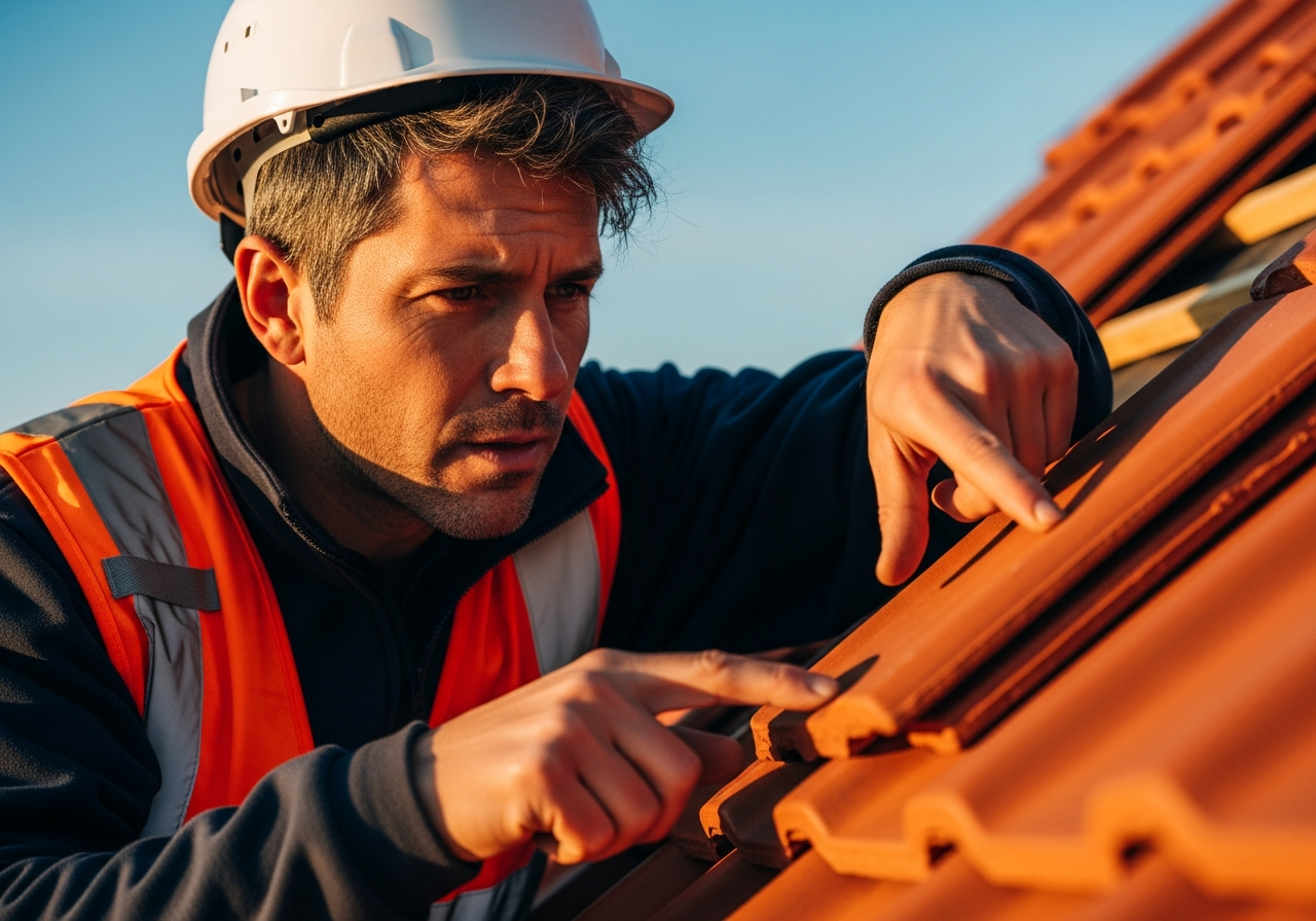 SM Rénovation — couvreur au travail sur toiture